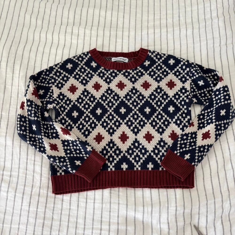 Nordic apres ski knit sweater